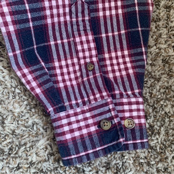 Vtg 90’s Eddie Baeur Men’s Plaid Flannel Button down Shirt Sz Tall Large - Picture 7 of 8